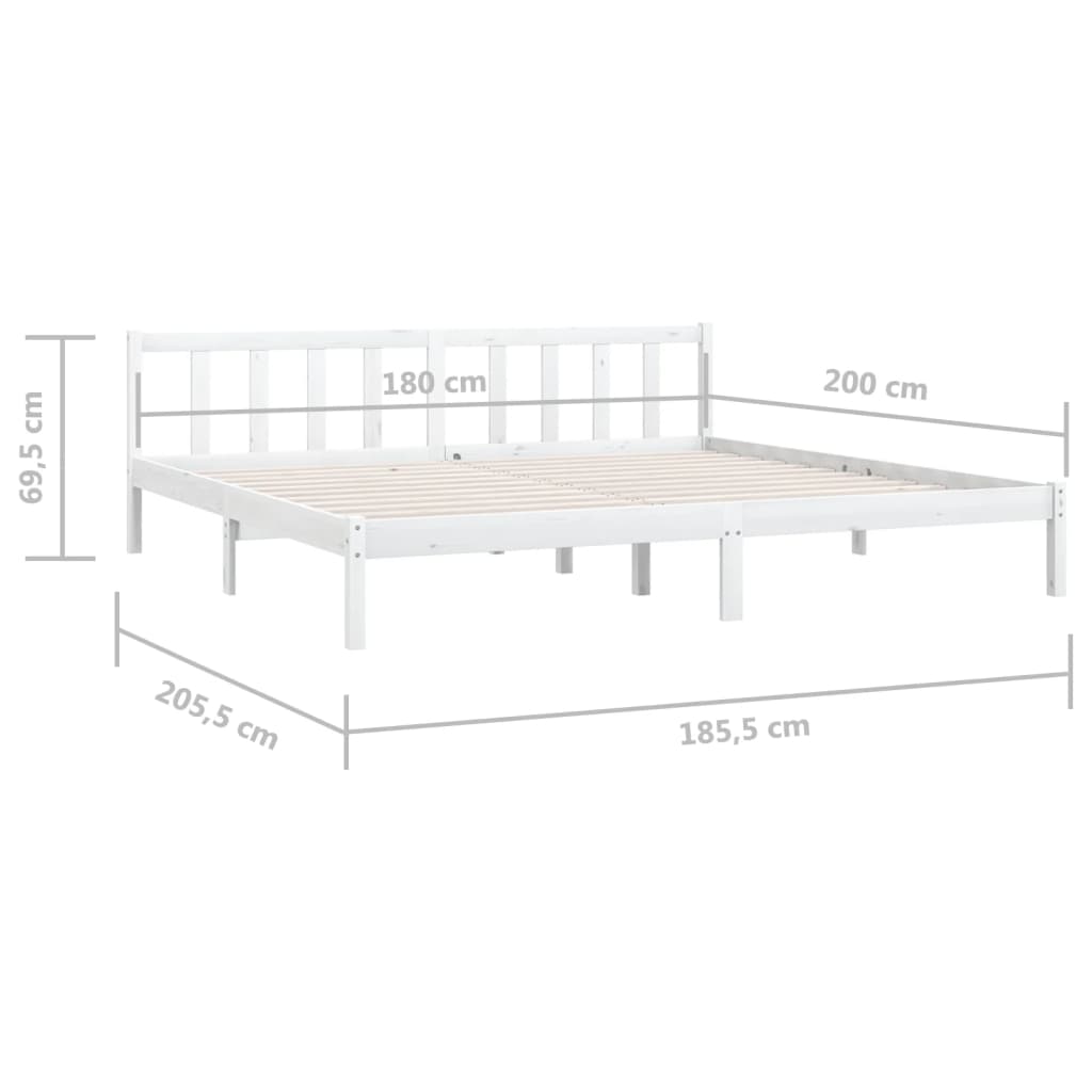 Bedframe massief grenenhout 75x190 cm