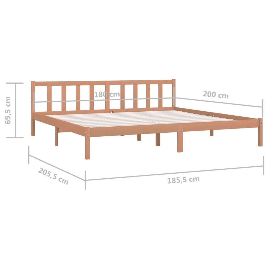 Bedframe massief grenenhout 75x190 cm