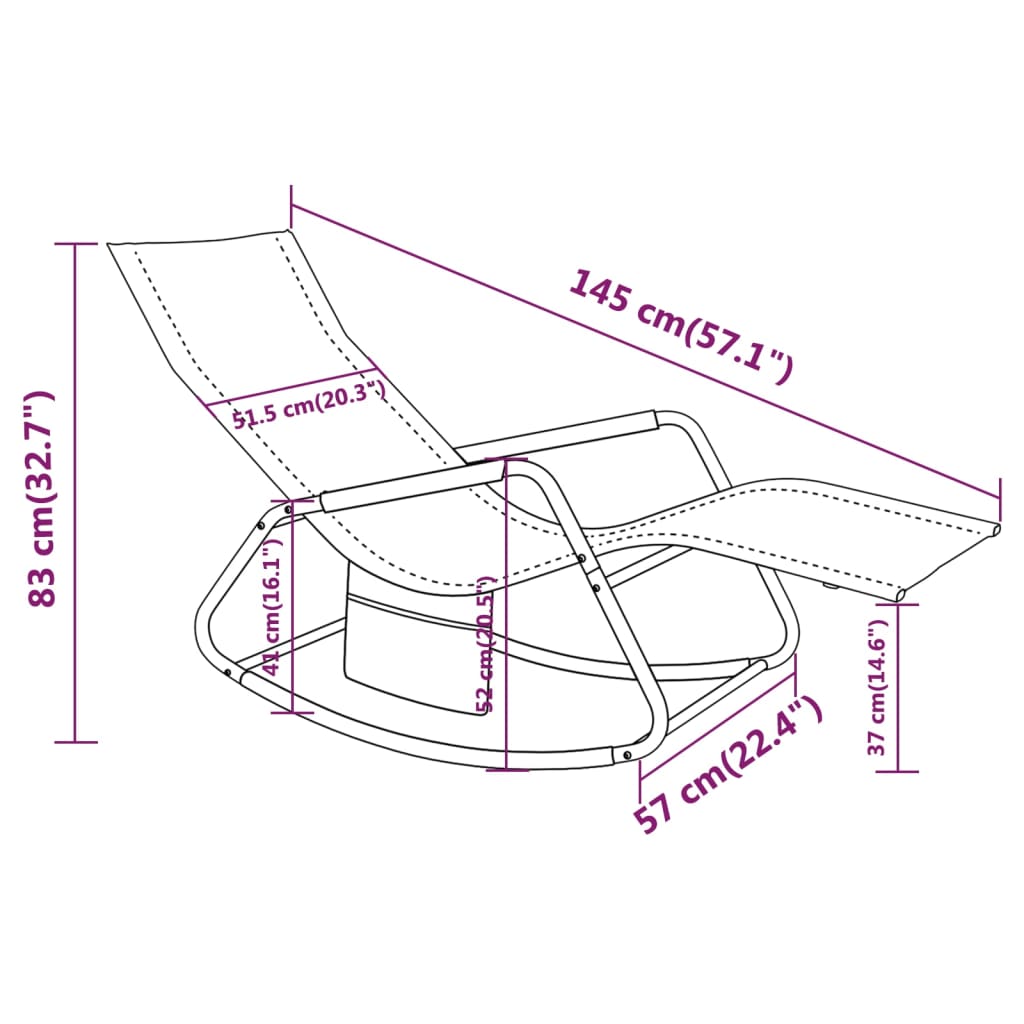 Ligbed staal en textileen