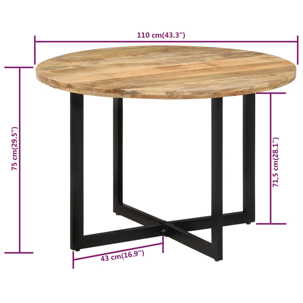 Eettafel 150x75 cm massief gerecycled hout