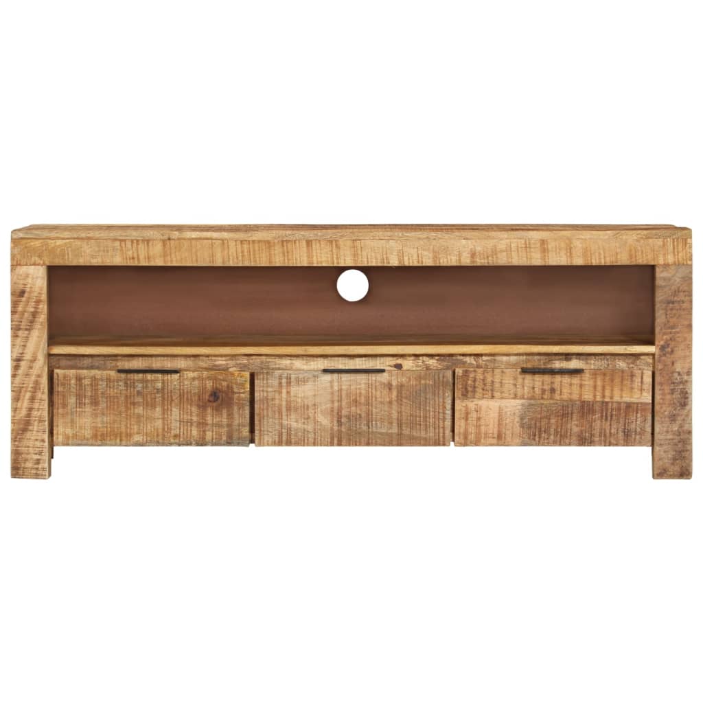 Tv-meubel 110x30x40 cm ruw mangohout