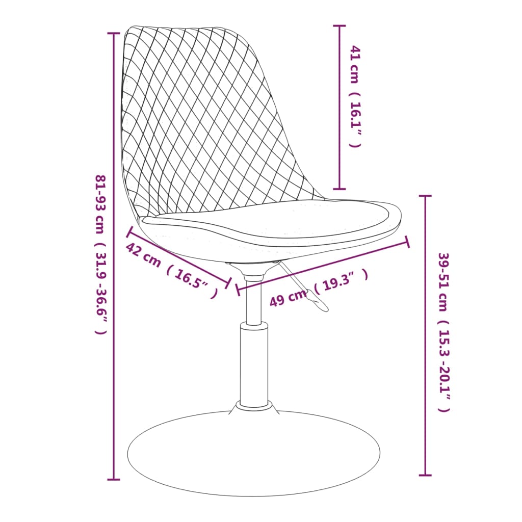 Eetkamerstoelen draaibaar 4 st fluweel crèmekleurig