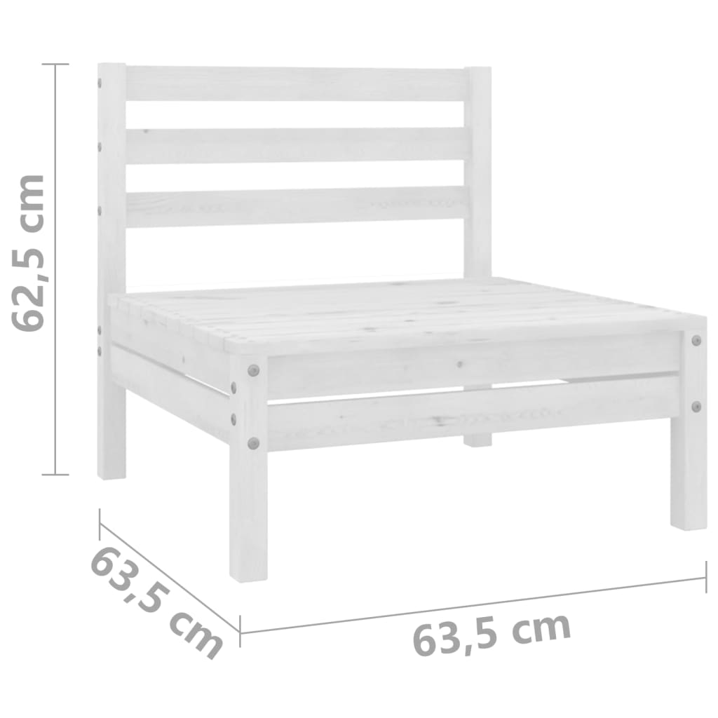 3-delige Loungeset massief grenenhout grijs