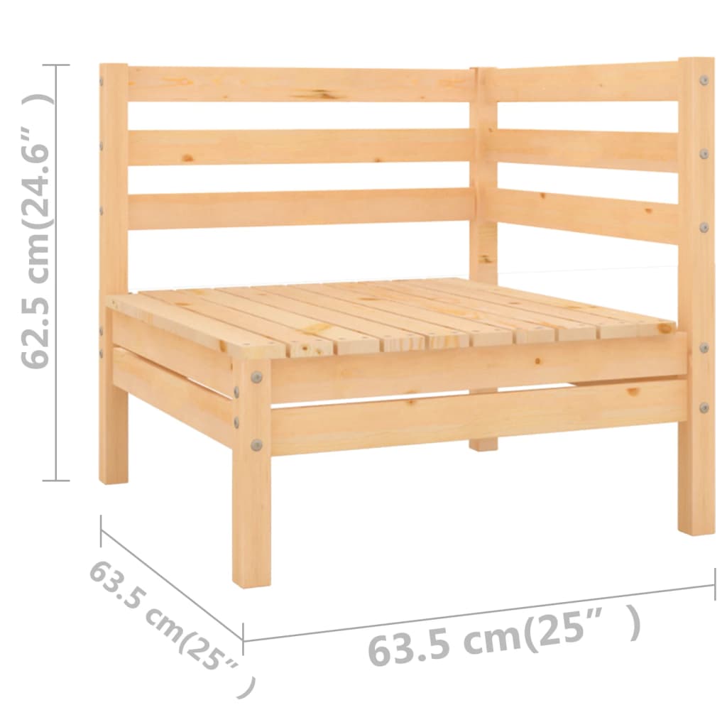 3-delige Loungeset massief grenenhout