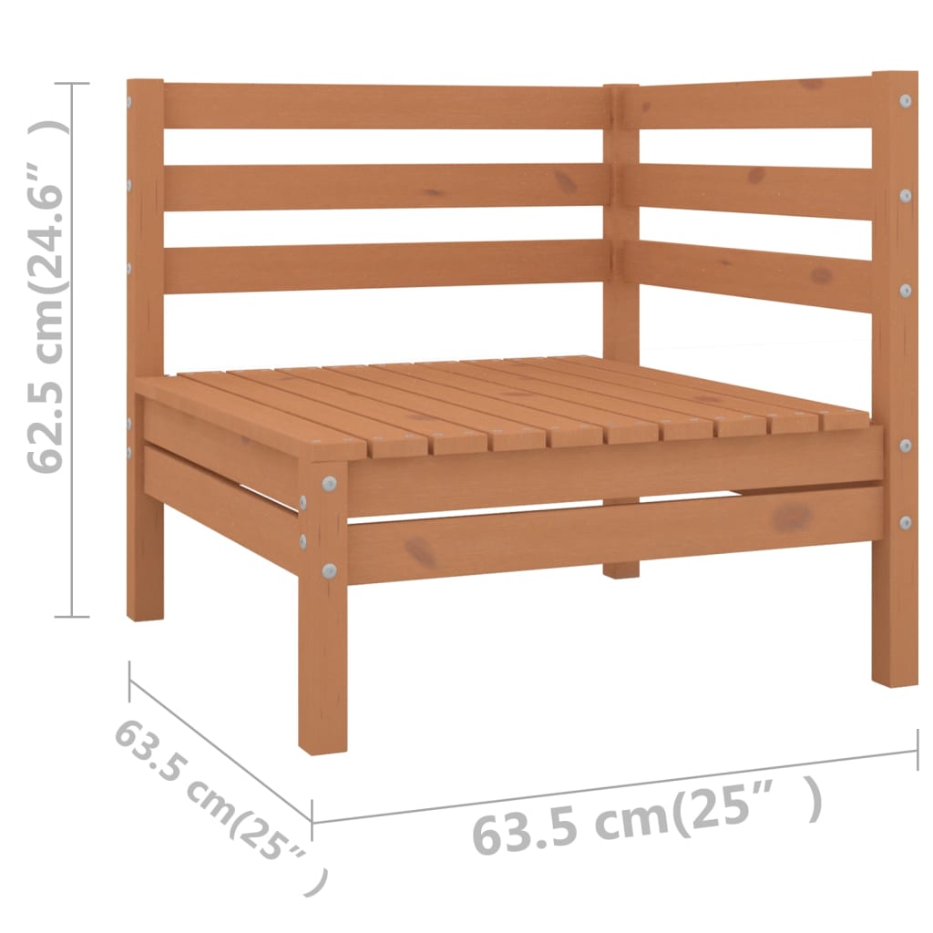 3-delige Loungeset massief grenenhout