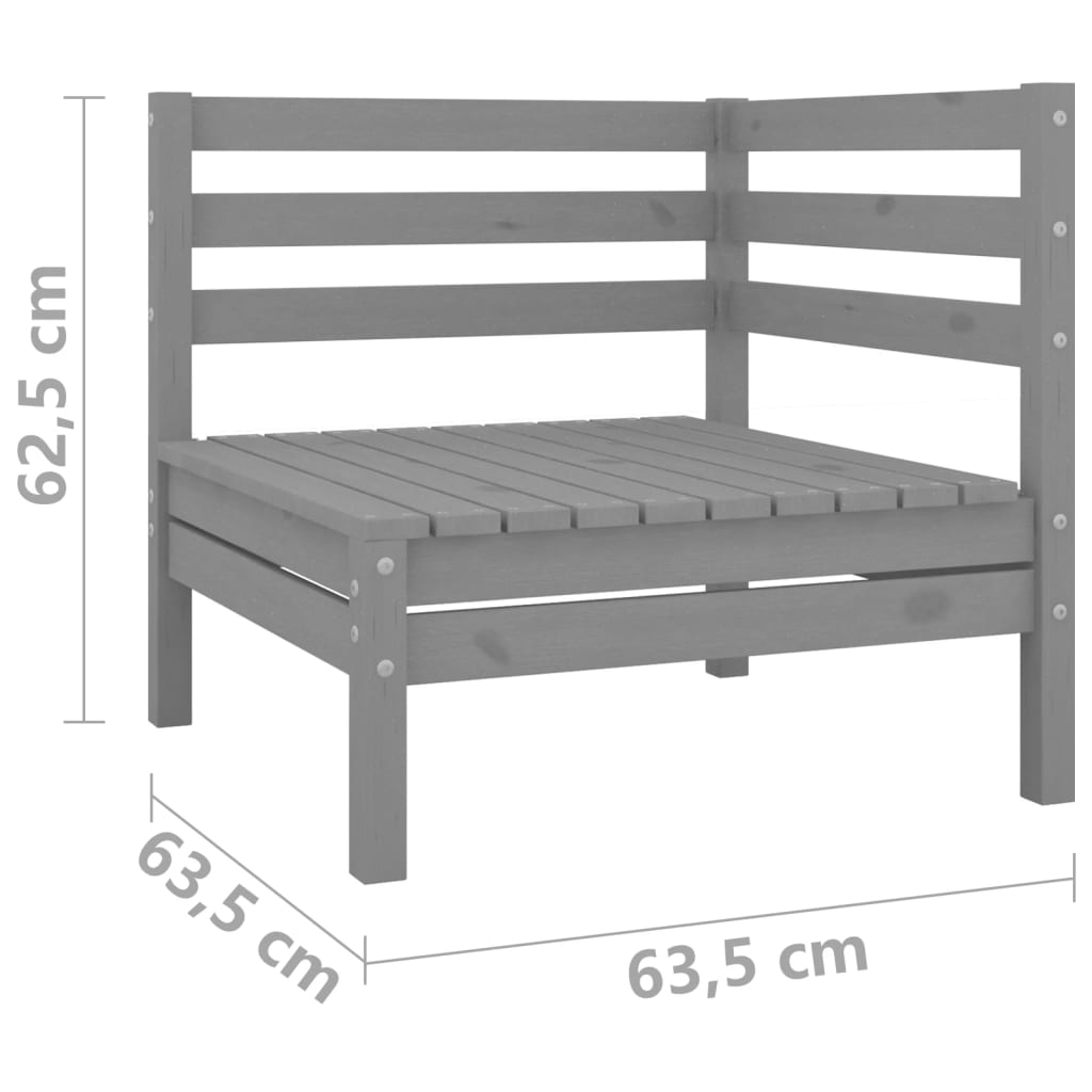 3-delige Loungeset massief grenenhout