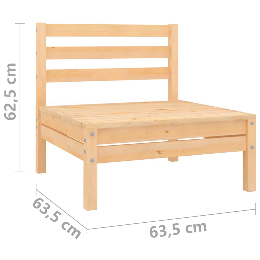 4-delige Loungeset massief grenenhout