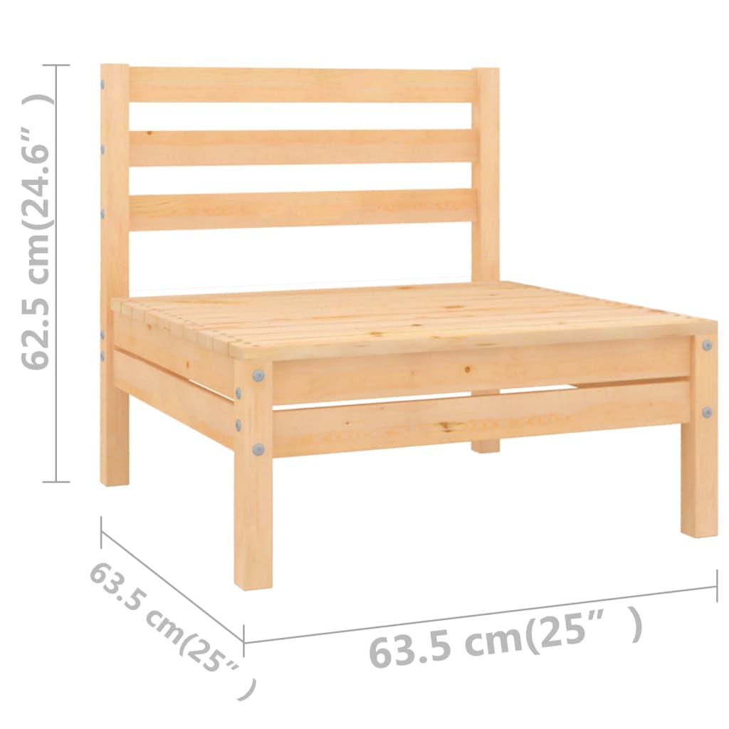 5-delige Loungeset massief grenenhout