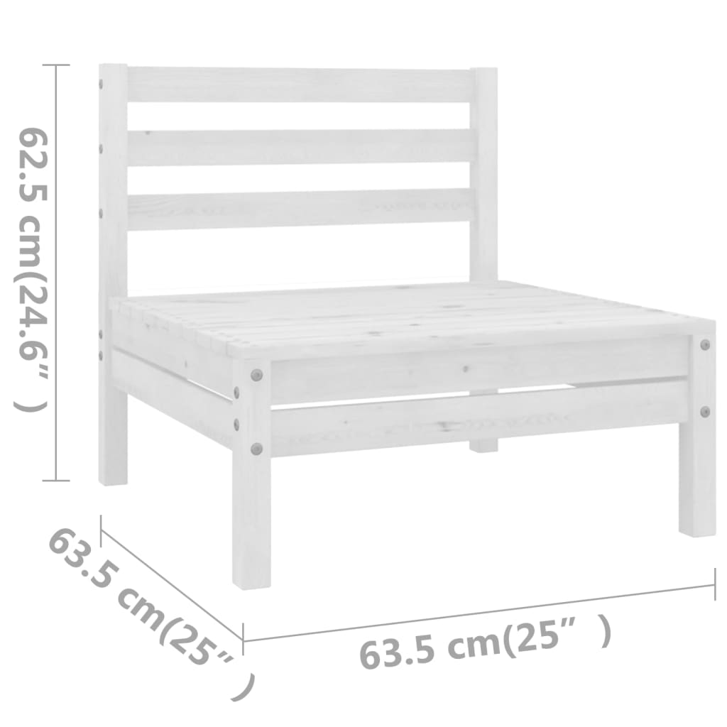 5-delige Loungeset massief grenenhout