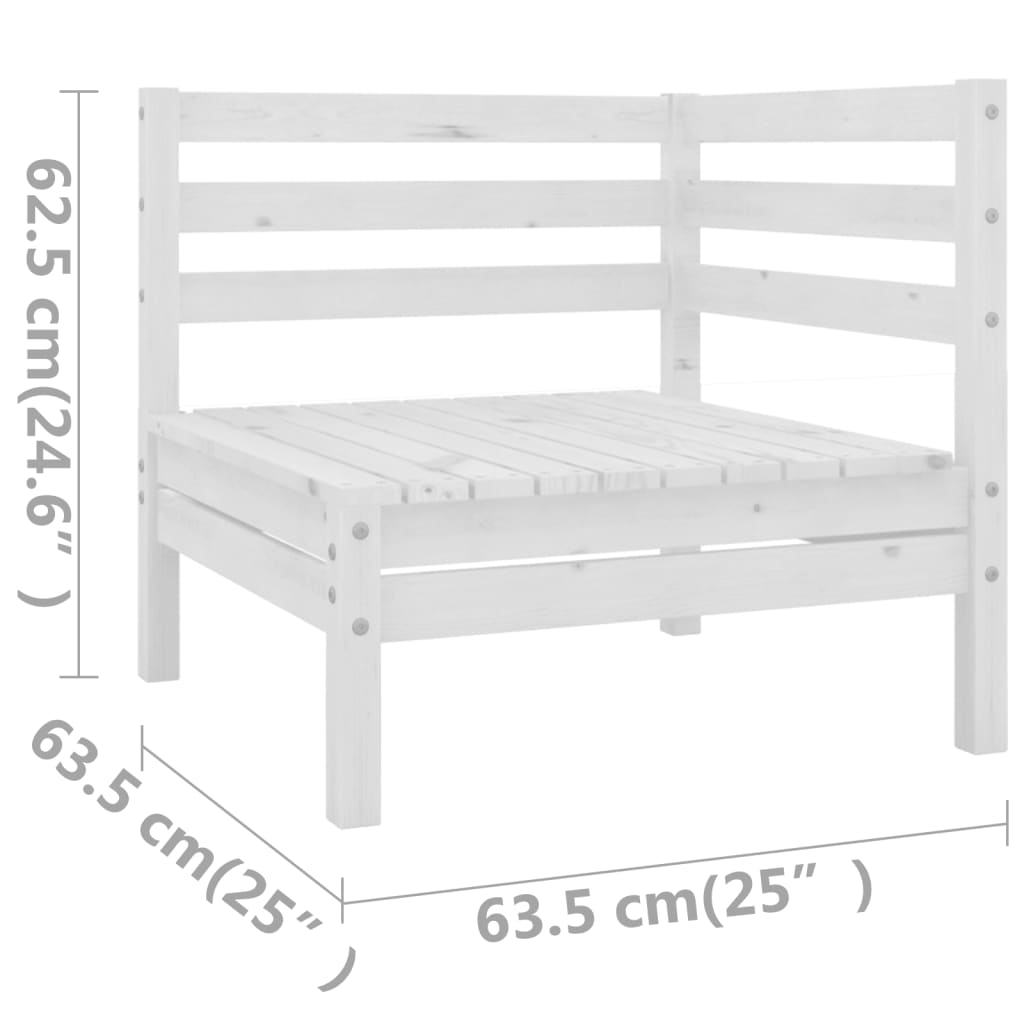 4-delige Loungeset massief grenenhout