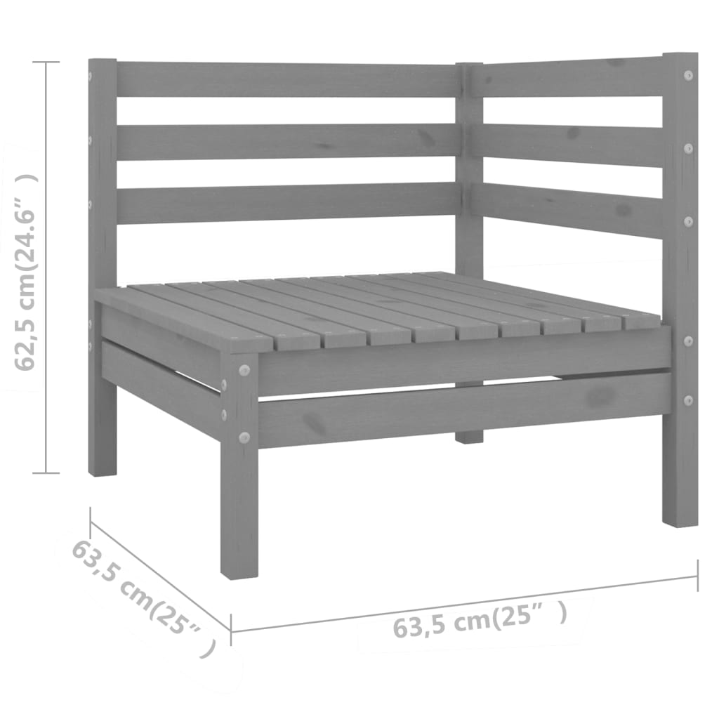 10-delige Loungeset massief grenenhout