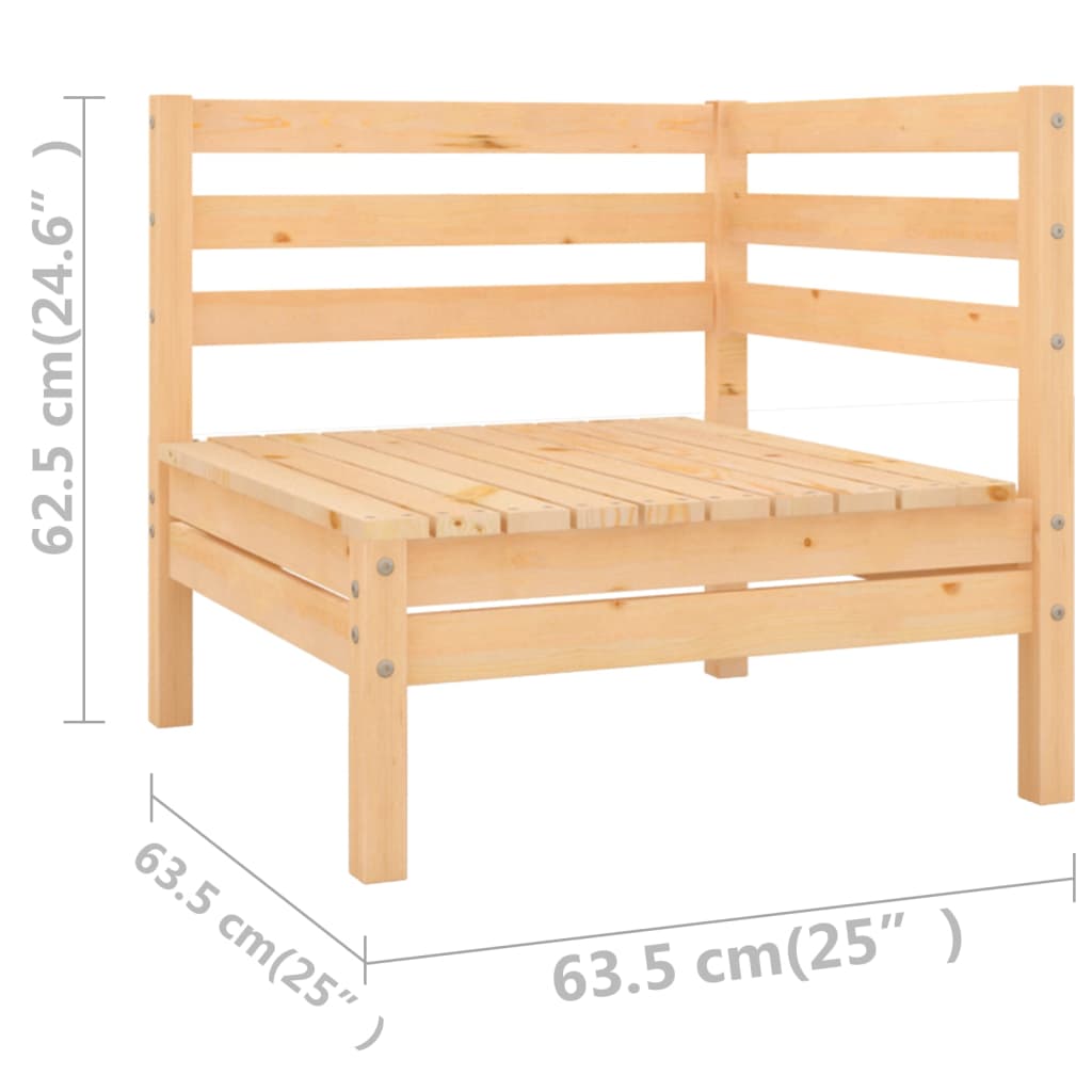 6-piece lounge set made of solid pine wood