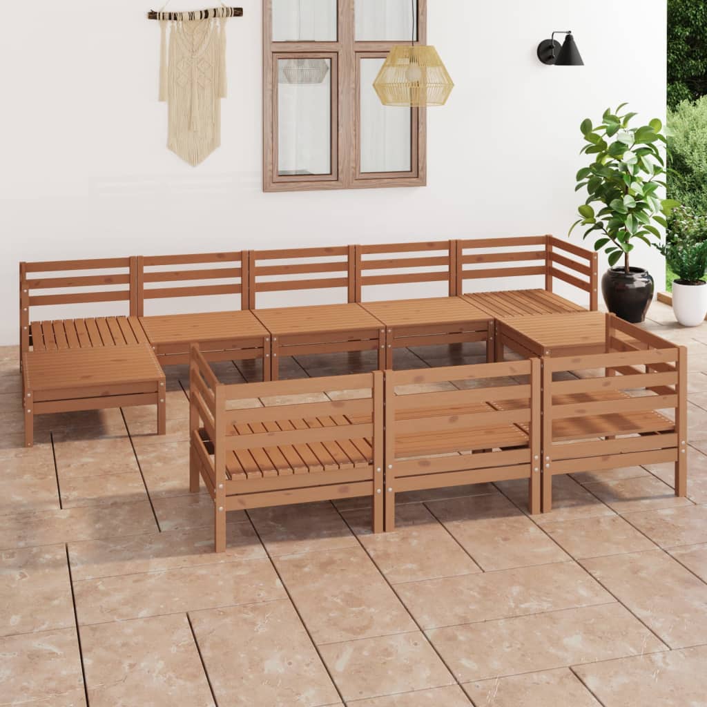 3083385 10-piece Garden Lounge Set Solid Wood Pine