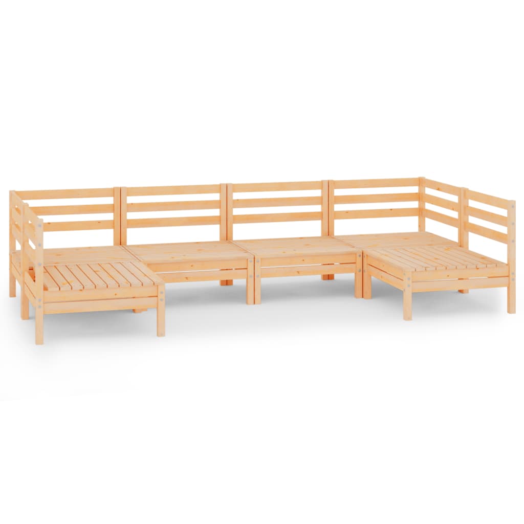 6-piece lounge set made of solid pine wood