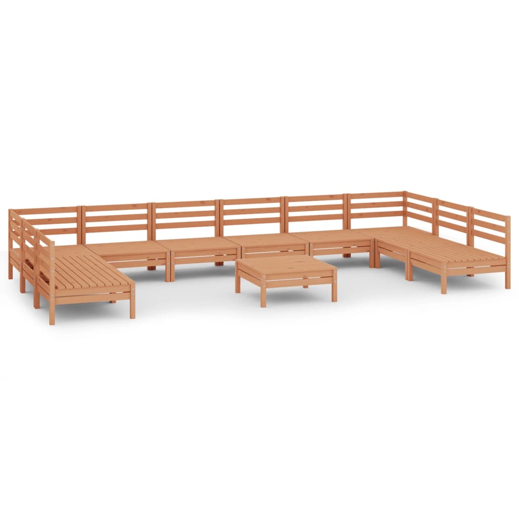 11-piece lounge set made of solid pine wood