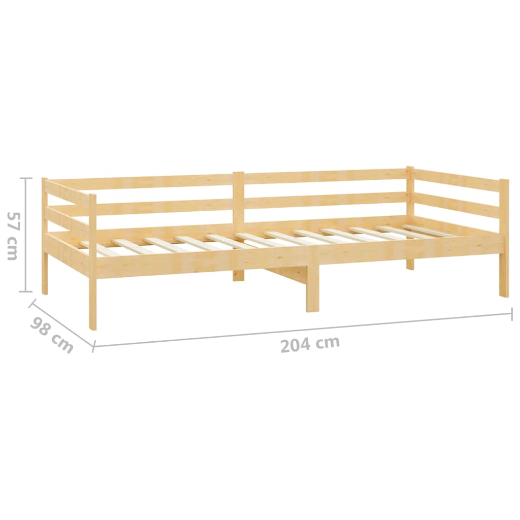 Slaapbank met lades massief grenenhout 90x200 cm