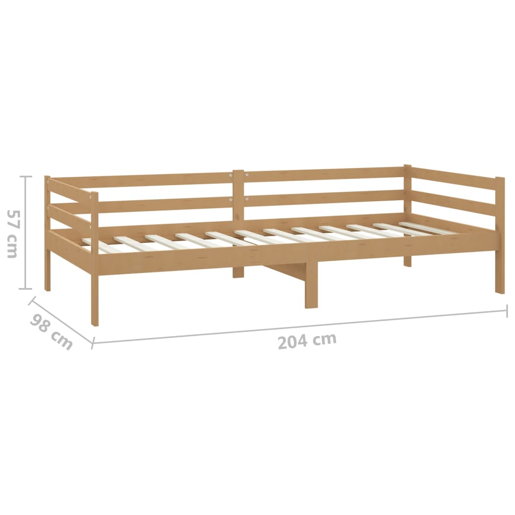 Slaapbank met lades massief grenenhout 90x200 cm