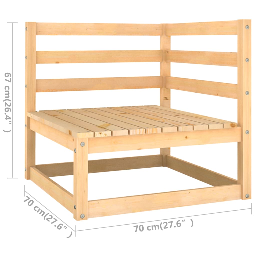 3-delige Loungeset massief grenenhout