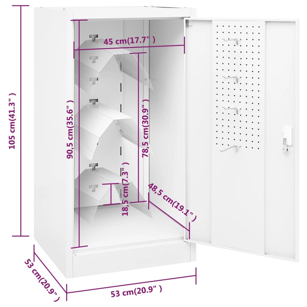 Zadelkast 53x53x140 cm staal antracietkleurig