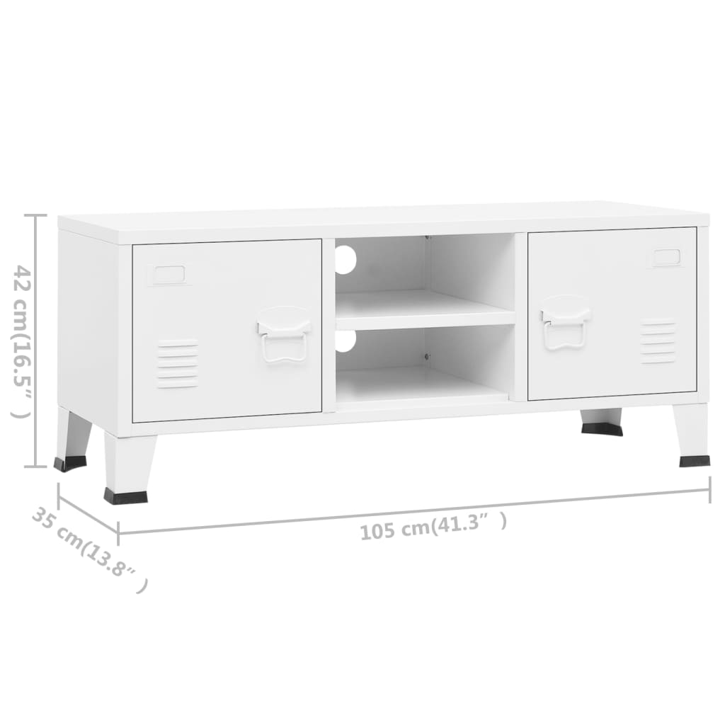 Tv-meubel industrieel 105x35x42 cm metaal antracietkleurig