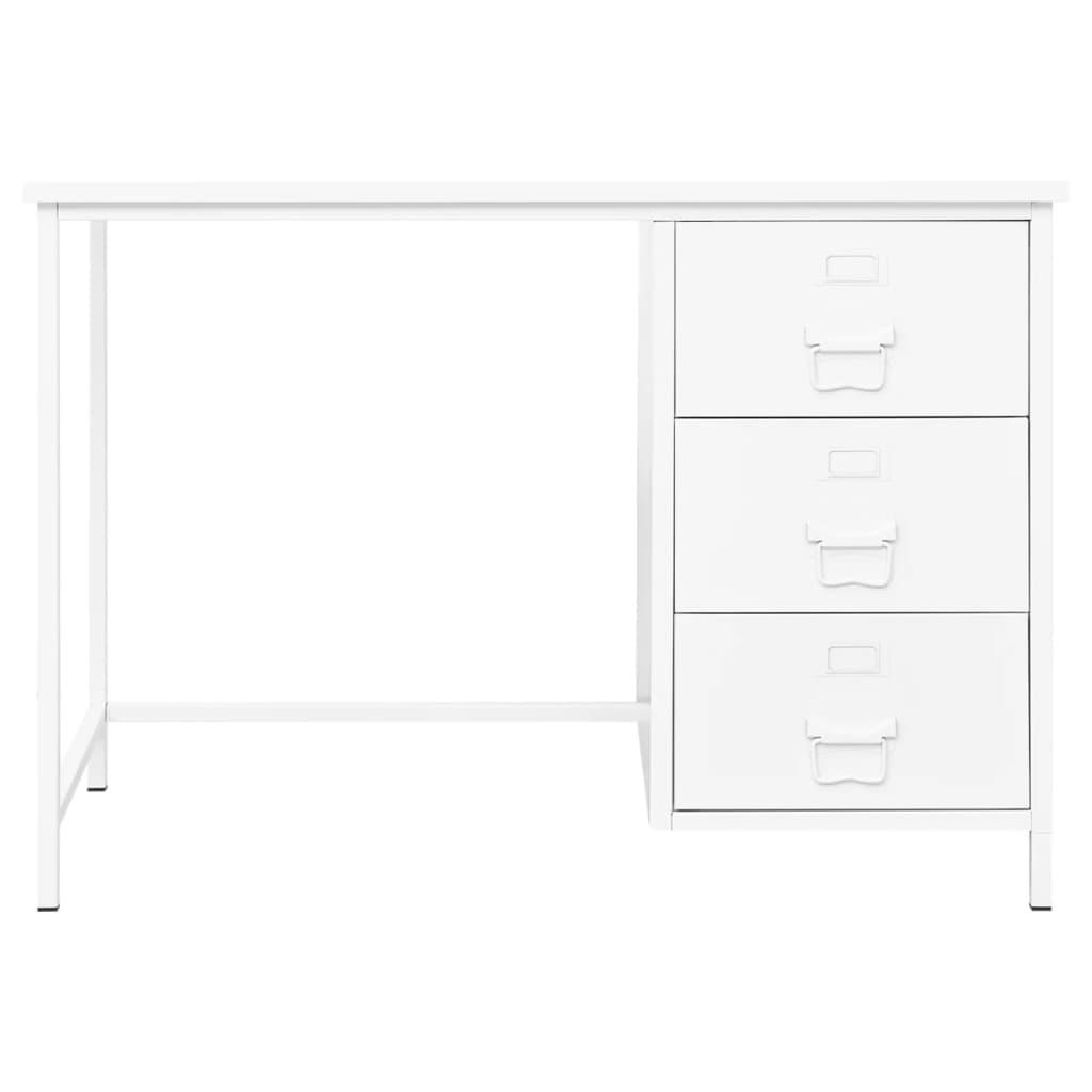 Bureau industrieel met lades 105x52x75 cm staal antracietkleur