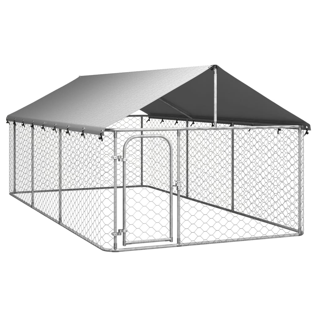 Hondenkennel voor buiten met dak 200x100x150 cm