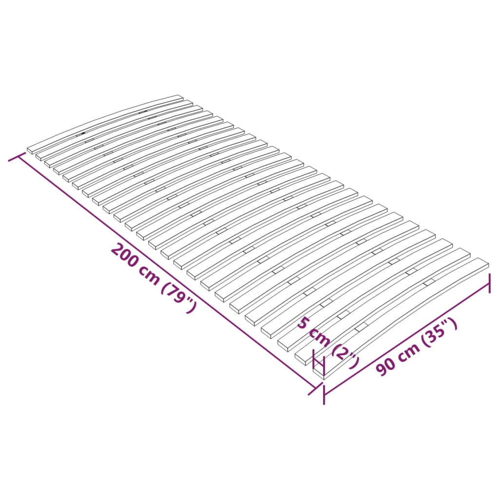 Lattenbodem met 24 latten 120x200 cm