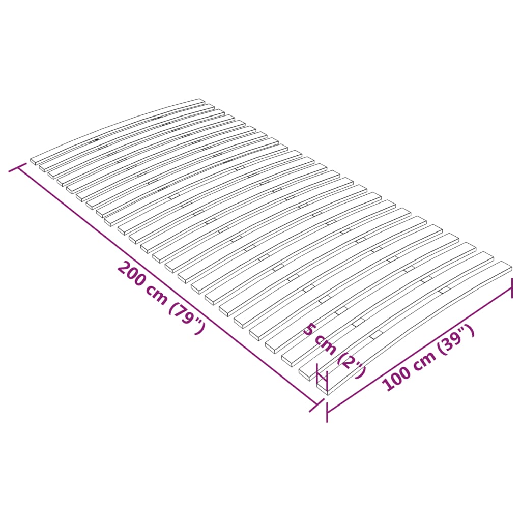 Lattenbodem met 24 latten 120x200 cm