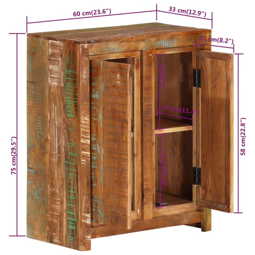 Dressoir 55x33x75 cm massief acaciahout