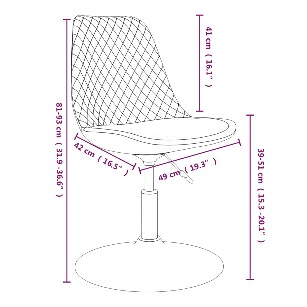 Eetkamerstoelen draaibaar 4 st fluweel crèmekleurig