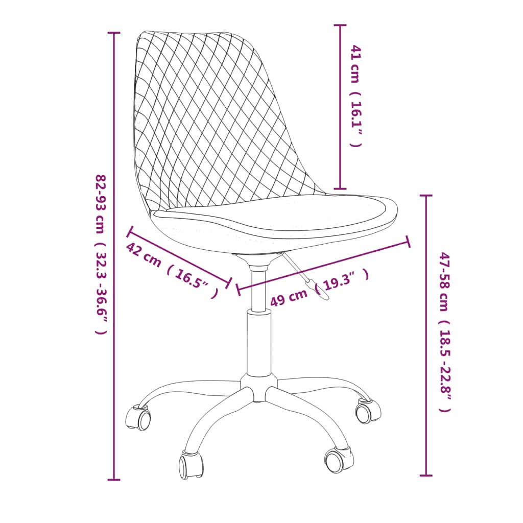 Eetkamerstoelen 4 st draaibaar stof