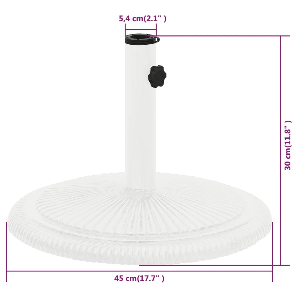 Parasolvoet 44x44x32 cm gietijzer