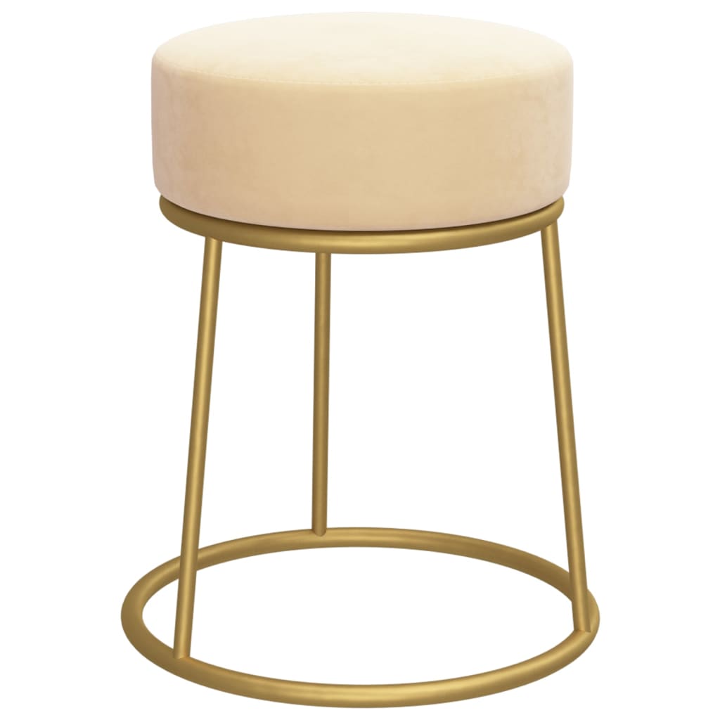 Hocker rond fluweel