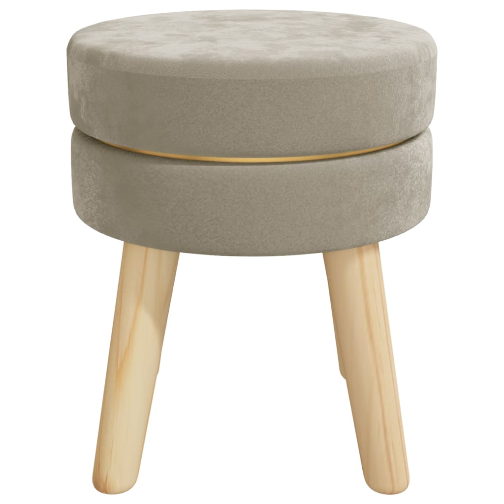 Hocker rond fluweel