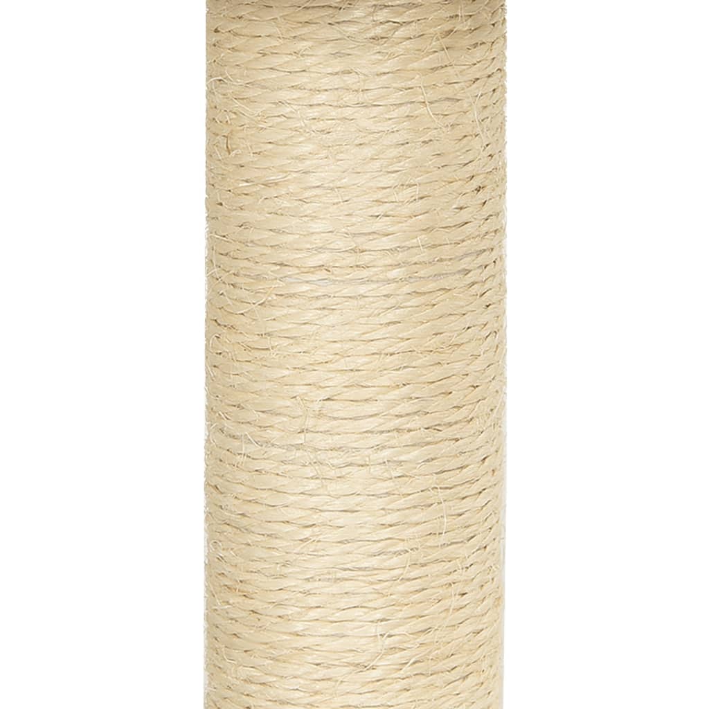 Kattenmeubel met sisal krabpalen 71 cm lichtgrijs