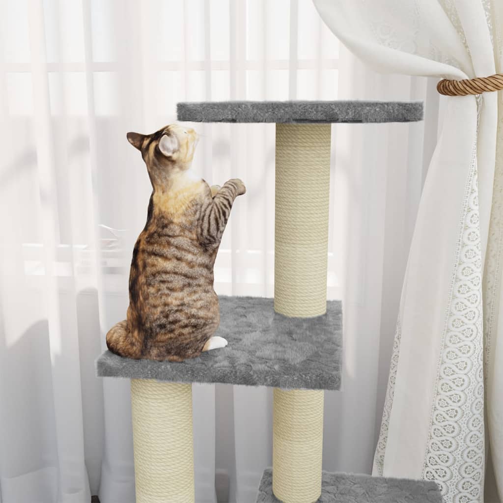 Kattenmeubel met sisal krabpalen 92 cm