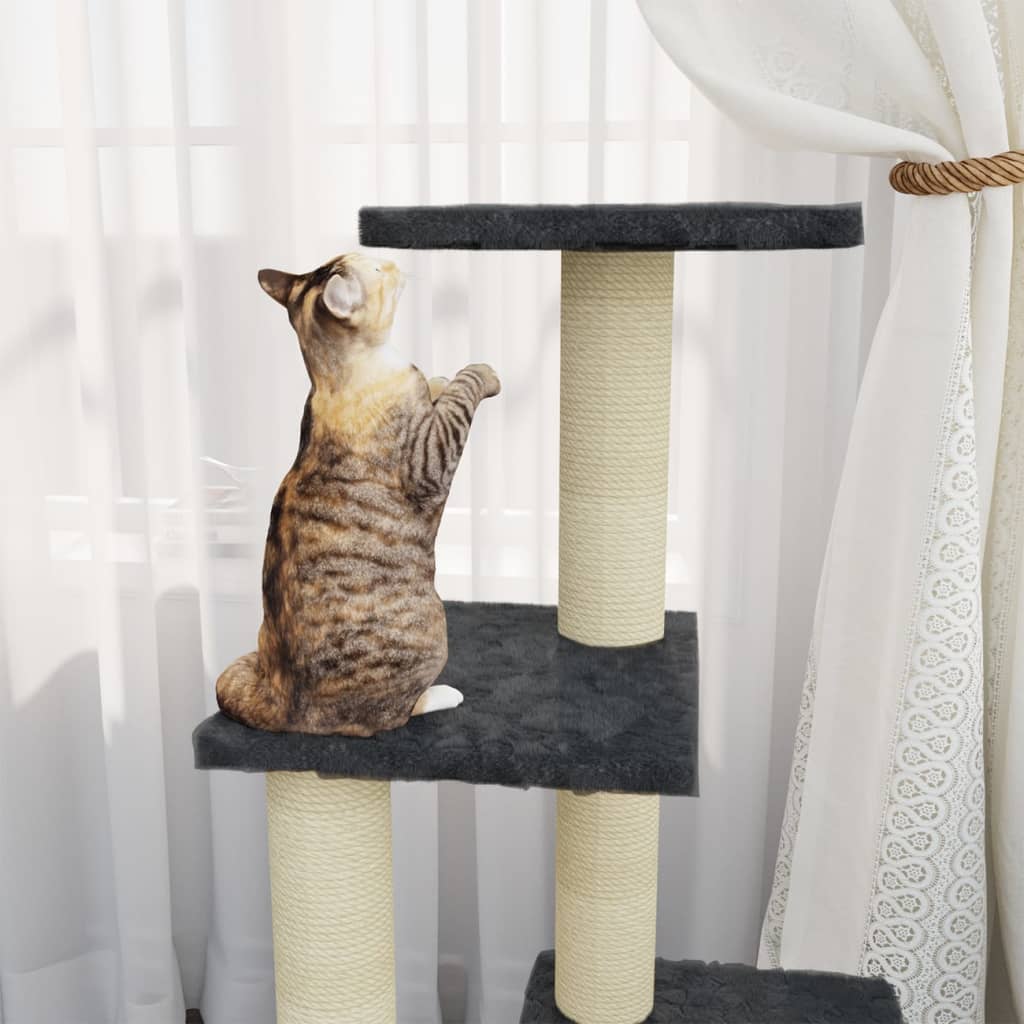 Kattenmeubel met sisal krabpalen 92 cm