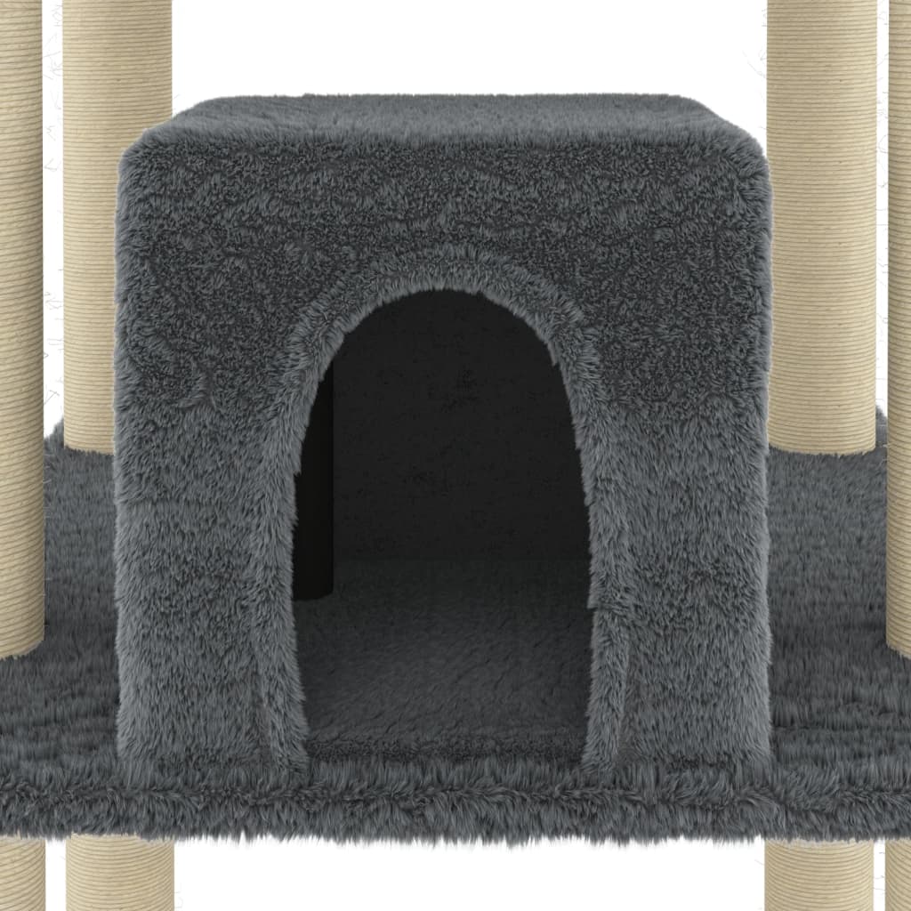 Kattenmeubel met sisal krabpalen 216 cm