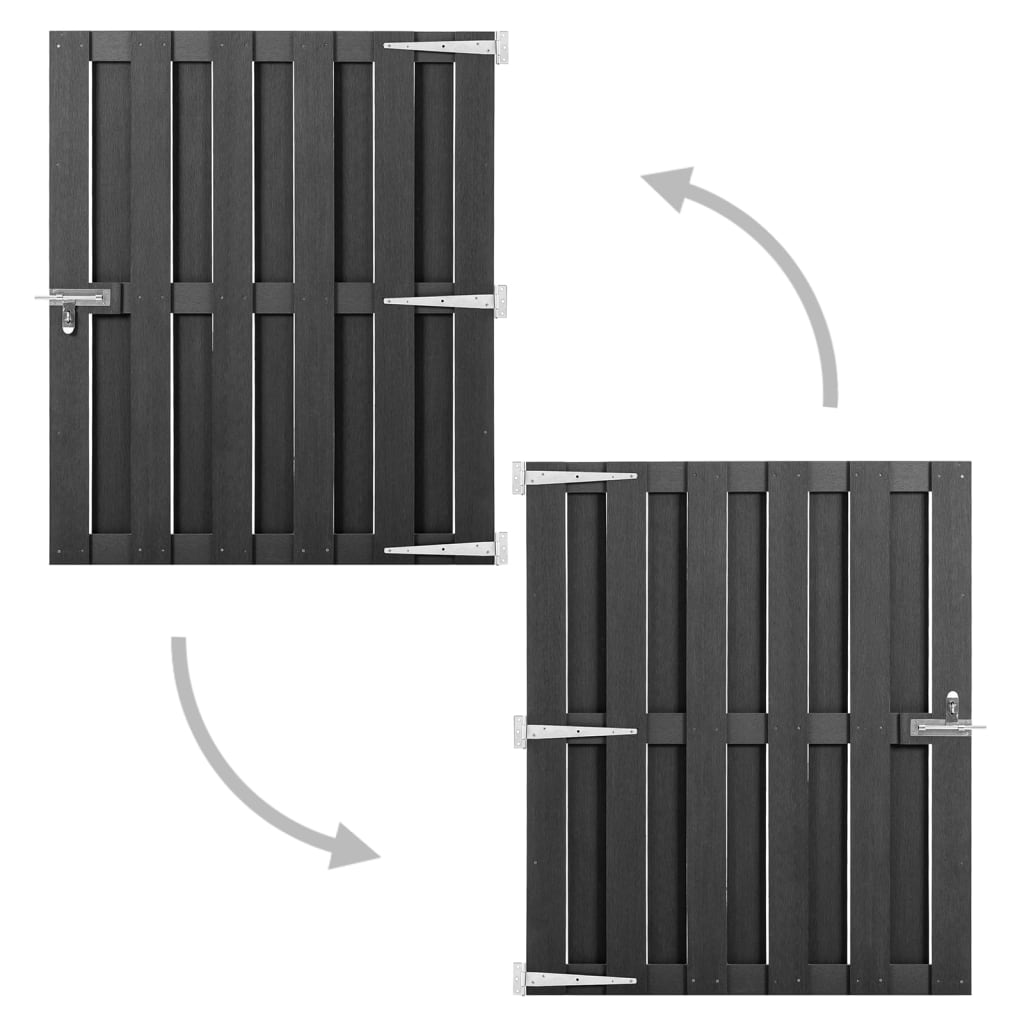 Poort 100x180 cm HKC grijs