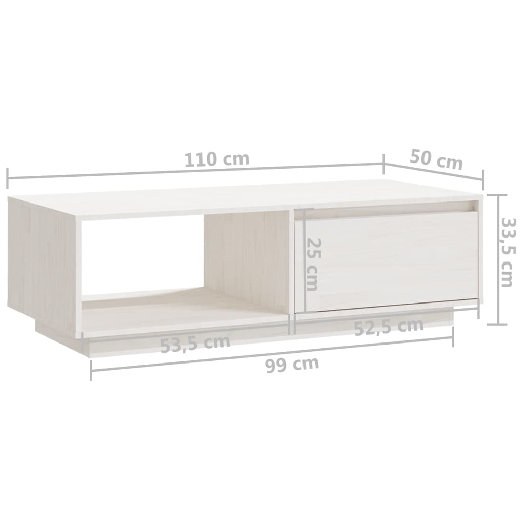 Salontafel 110x50x33,5 cm massief vurenhout