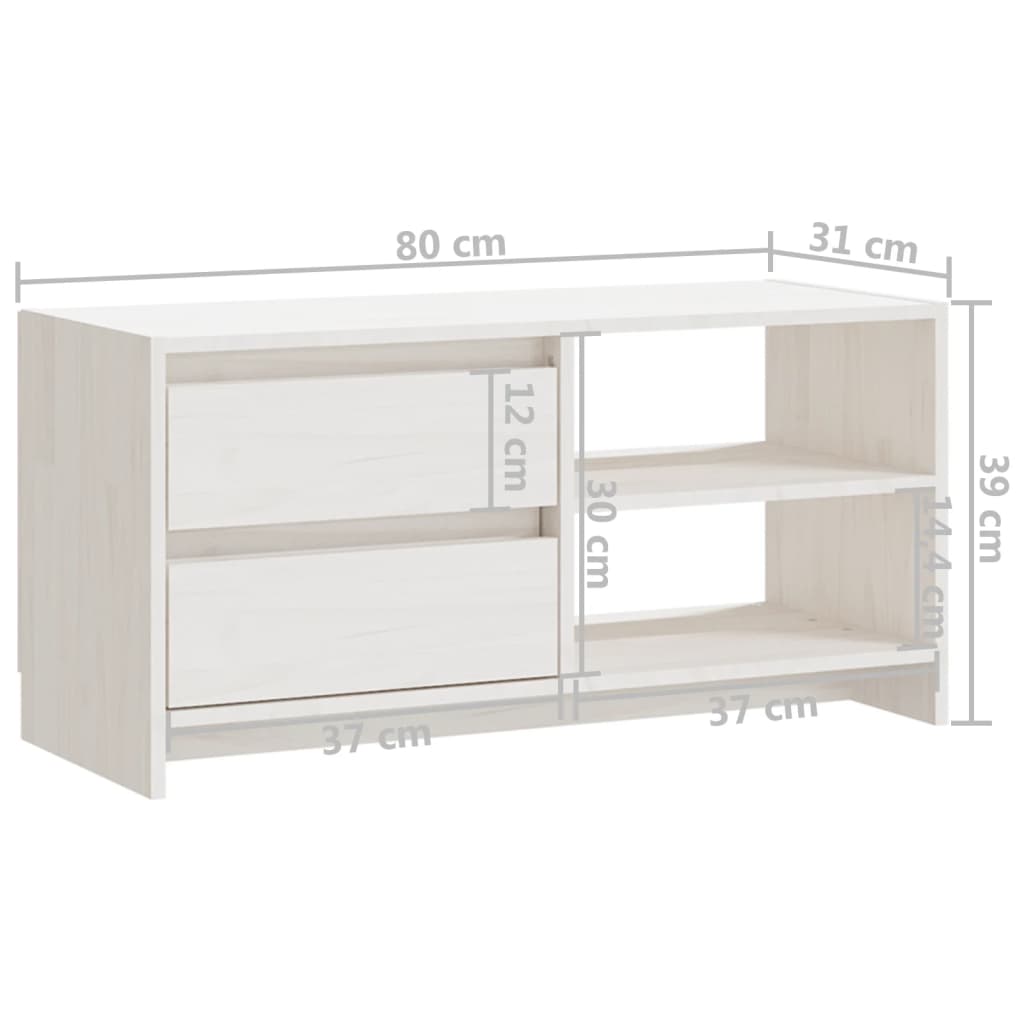 Tv-meubel 80x31x39 cm massief grenenhout