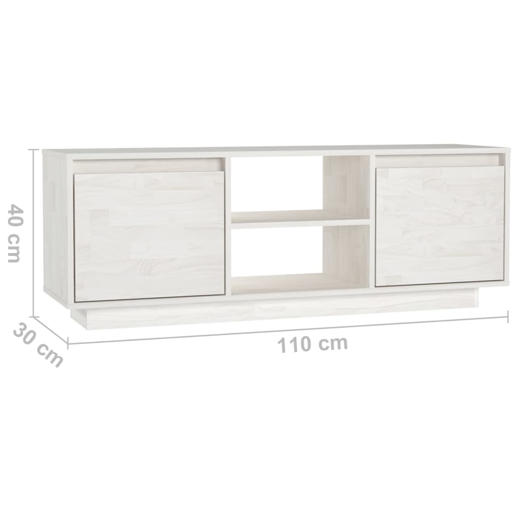 Tv-meubel 110x30x40 cm massief grenenhout