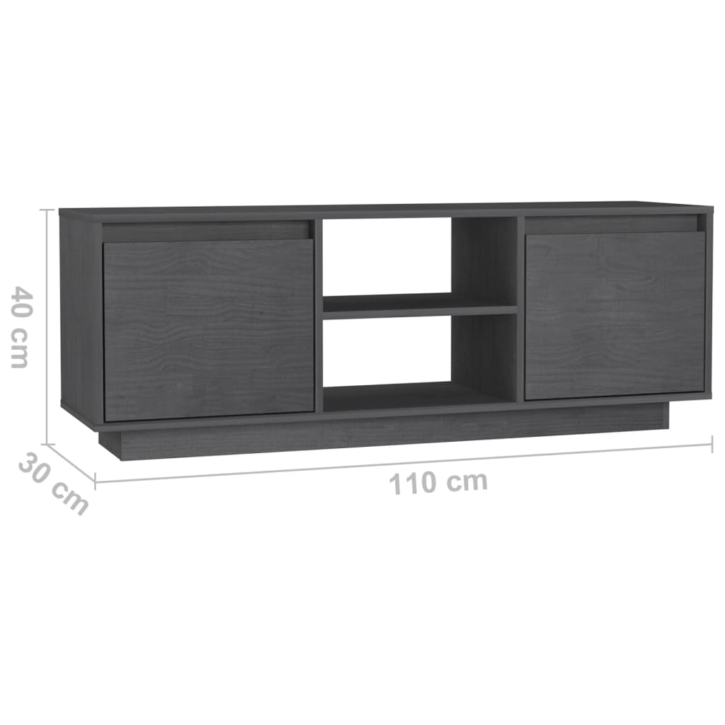 Tv-meubel 110x30x40 cm massief grenenhout