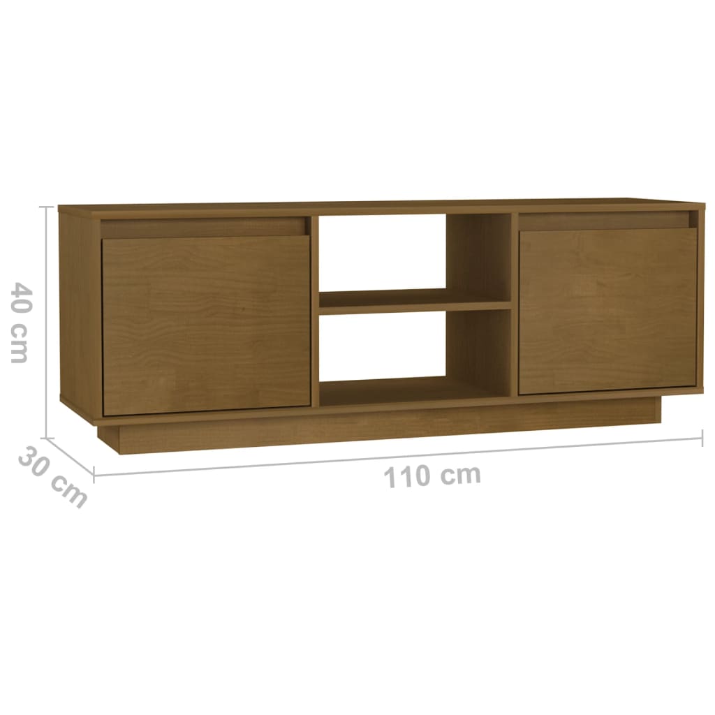 Tv-meubel 110x30x40 cm massief grenenhout