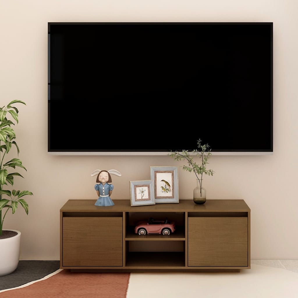 Tv-meubel 110x30x40 cm massief grenenhout