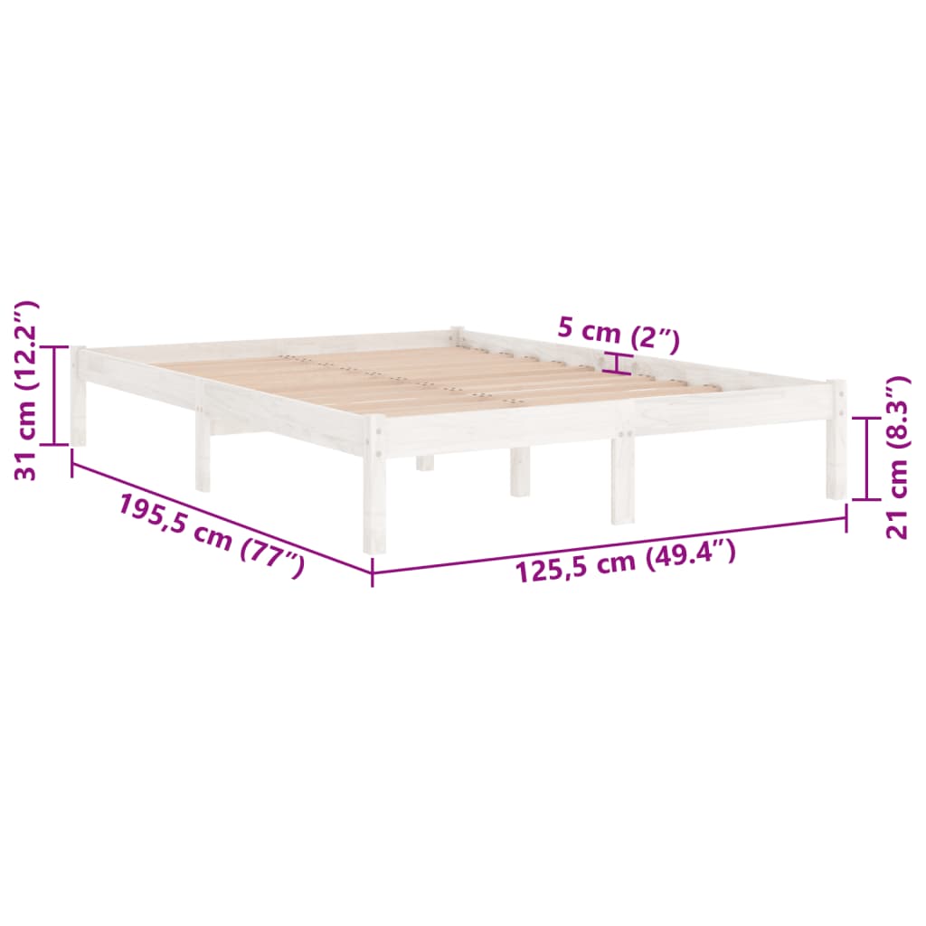 Bedframe massief grenenhout 140x190 cm