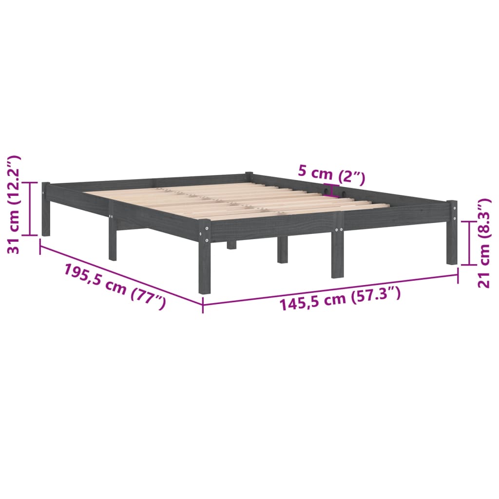 Bedframe massief grenenhout 140x190 cm