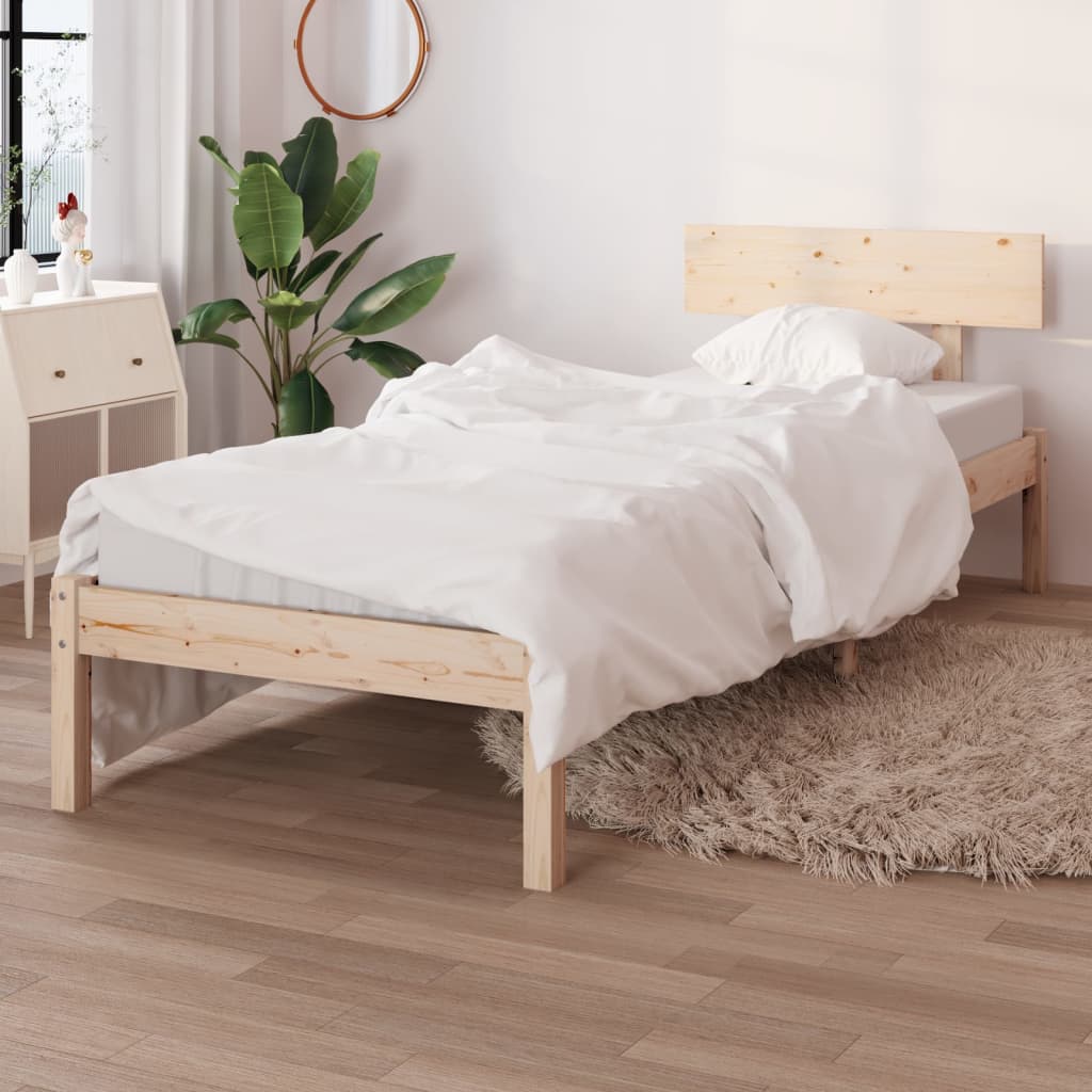 Bedframe massief hout 120x190 cm