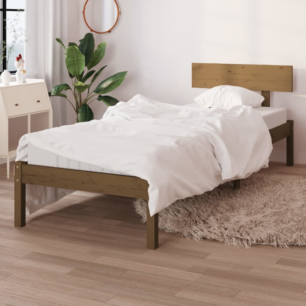 Bedframe massief hout 120x190 cm