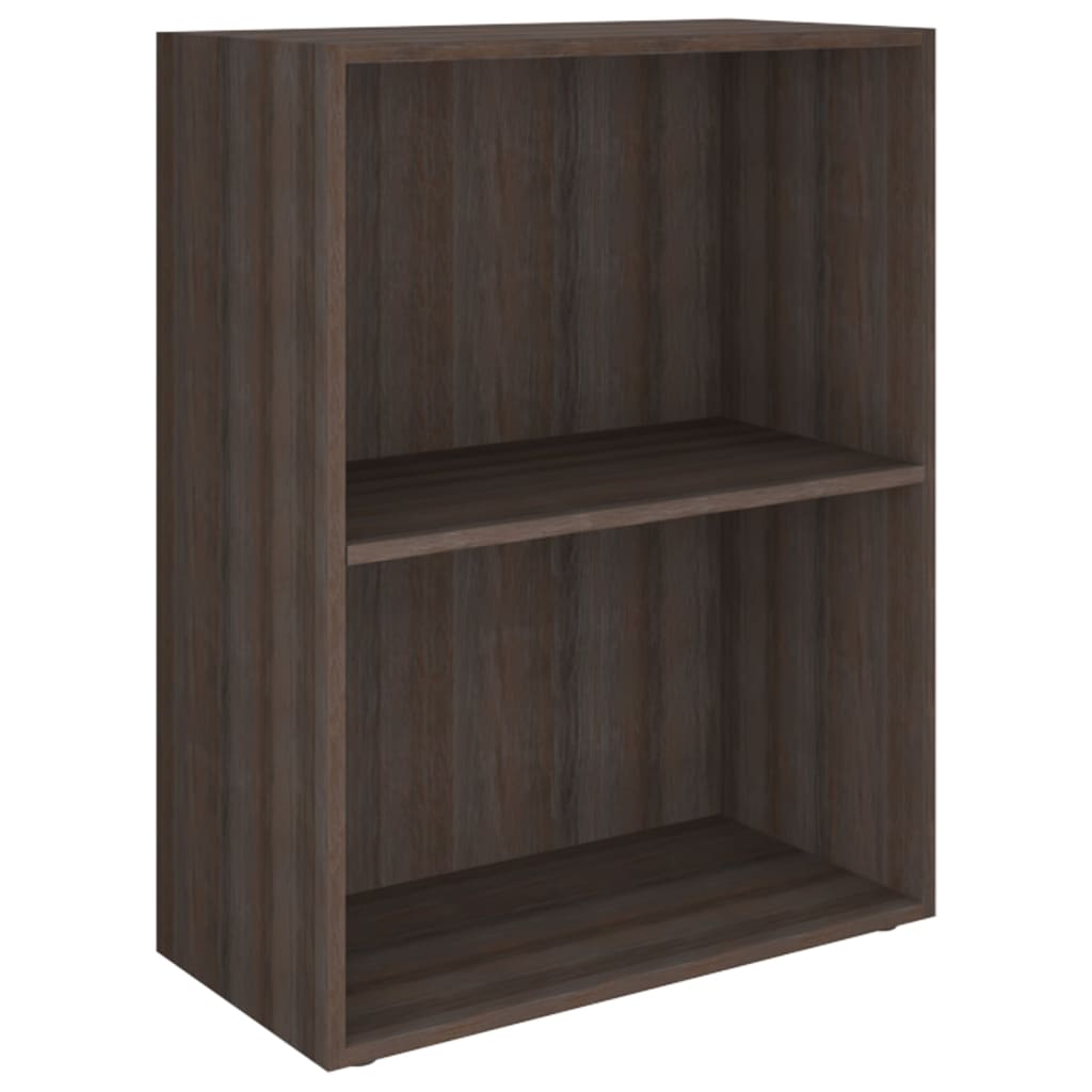 Boekenkast 60x31x78 cm bewerkt hout grijs eikenkleurig